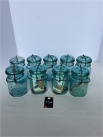 Vintage Blue Small & Medium Ball Jars