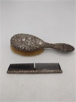 Marked Sterling (on Comb) Vanity Set-Comb & Brush
