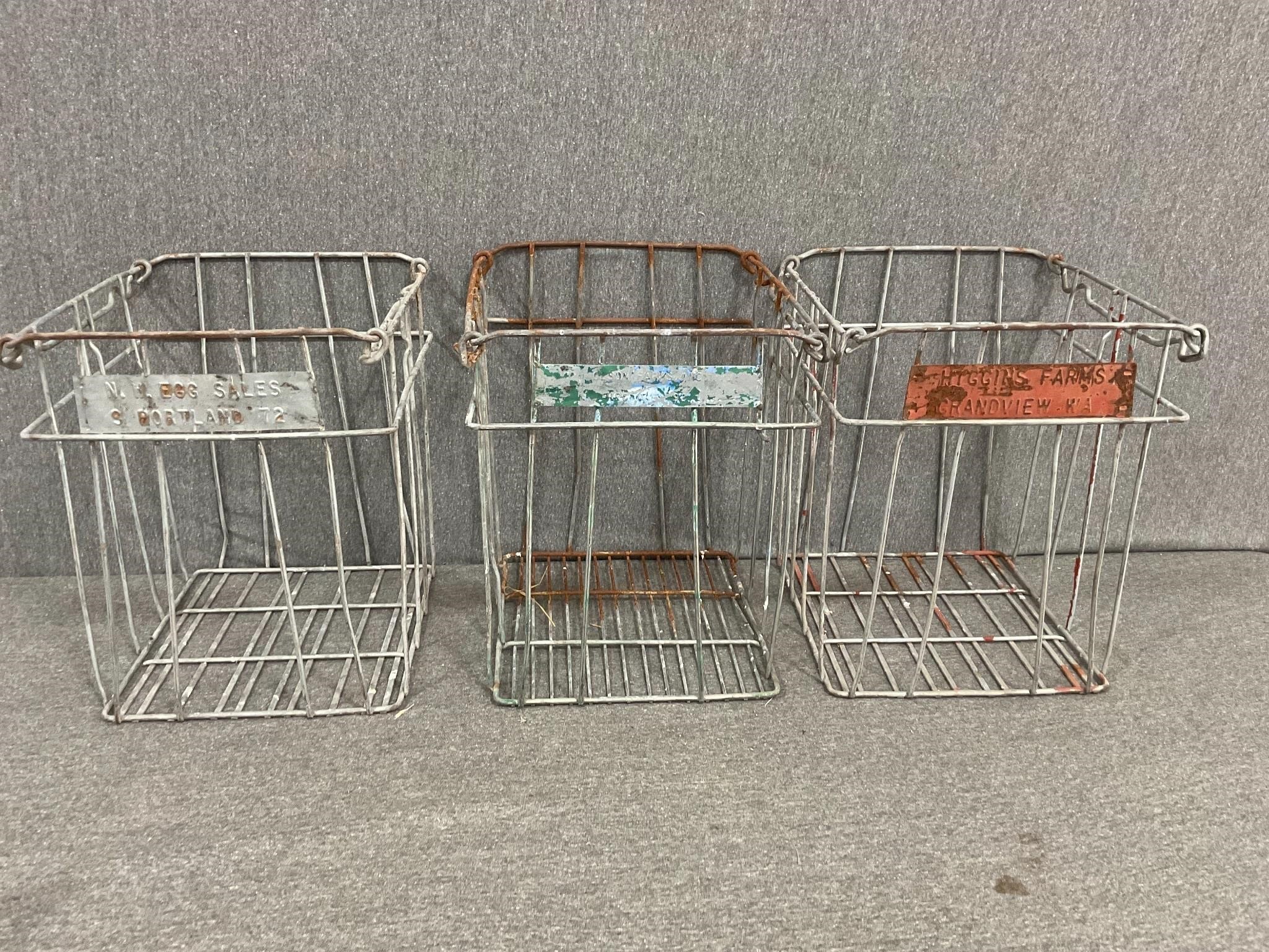 Old Metal Egg Crates