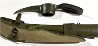 1944 WWII Pick Mattock W/ Belt Case