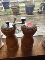 Wood Salt and Pepper Shakers