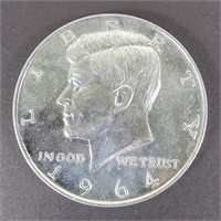 U.S. 3 Inch Novelty 1964 Kennedy Half Dollar