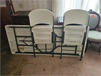 Lifetime 6' Folding Table & Chairs