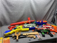 Collection of Toy Guns, Swords Nerf & More