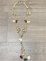 Bone Elephant Themed Necklace