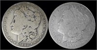 1882o & 1900o Morgan Silver Dollars
