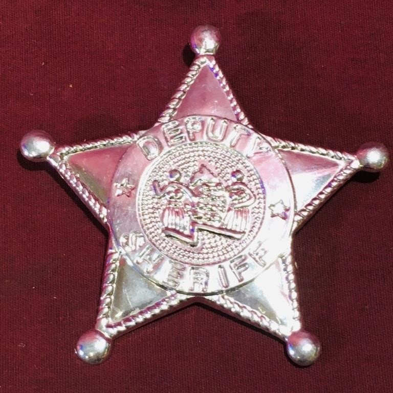 "Deputy Sheriff" Plastic Button