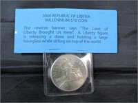 2000 Liberia $10 Coin