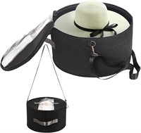 Round Hat Storage Box Portable Felt Hat Container