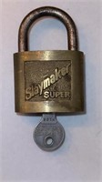 Vintage Slaymaker Super Lock With Key