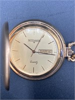 Wittnauer Pocket Watch W/ 14k Gold Chain