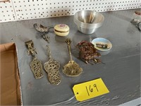 Italian brassware, cuckoo clock and other