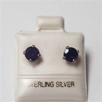 $120 Silver Amethyst(0.9ct) Earrings