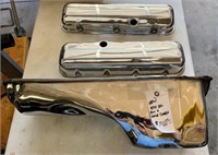 NEW Chrome 454 Oil Pan & Valve Covers