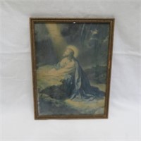 Print - "Christ on Mt Olive" in Frame