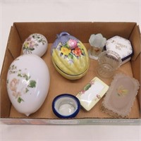 Easter Eggs (Glass) & Trinket Boxes  - Vintage