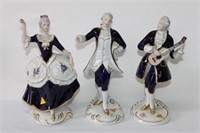 Three Royal Dux Porcelain Figures,