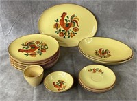 19 Pcs Taylor Smith & Taylor Rooster china