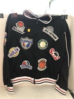 East West Zip Up Jacket w/ Basketball Patches