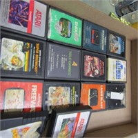 (14)Atari 2600 game cartridges.