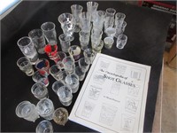 58 Shot Glasses with Encyclopedia of Shot Glasses