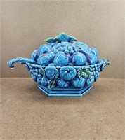 1960s Inarco Japan Blue Mood Indigo Fruit Tureen