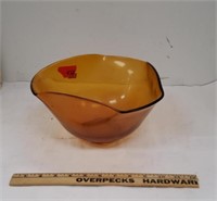 MCM Amber Glass Chip Bowl