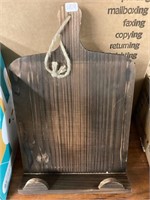 Wooden cookbook stand