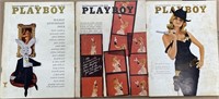 Lot of (3) 1966 Playboy Magazines