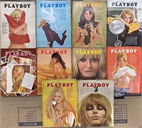 Lot of (10) 1969 Playboy Magazines