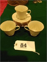 Lenox 3 Cups and  7 Saucers -