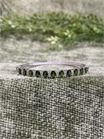 Sterling Green Diopside Gemstone Bracelet