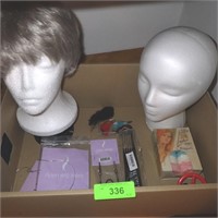 MODEL HEADS, WIG LINERS, CHIN STRAP, BELT BUCKLES>