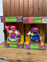 Set of 2 1992 Barney Banks