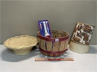 APPLE BASKET WITH UNOPENED LINT BRUSH MORE