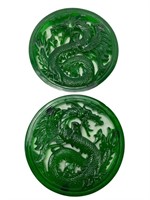 Dragon Acrylic Green Round Wall Hangings
