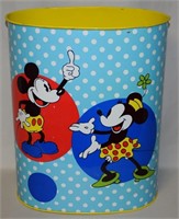 Vtg Cheinco Disney Mickey Minnie Mouse Trash Can