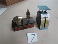 POSTAL SCALES, STAMP HOLDER