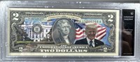 $2 Colorized Donald Trump presidential note
