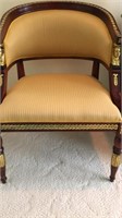Upholstered Curved Back Chair