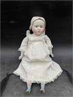 12" Vtg Emma Clear Porcelain Doll (see descr) #45