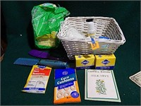 White Basket W/ Hygiene Products