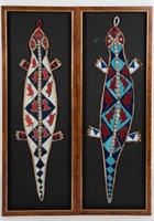 Pair Framed African Beaded Ceremonial Sashes