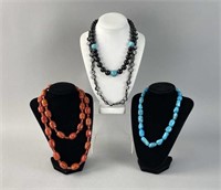 Jay King Silver Turquoise Black Agate Coral