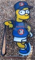 36"h Metal Astros Bart Simpson, yard art