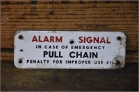 Enamel Alarm Signal Sign