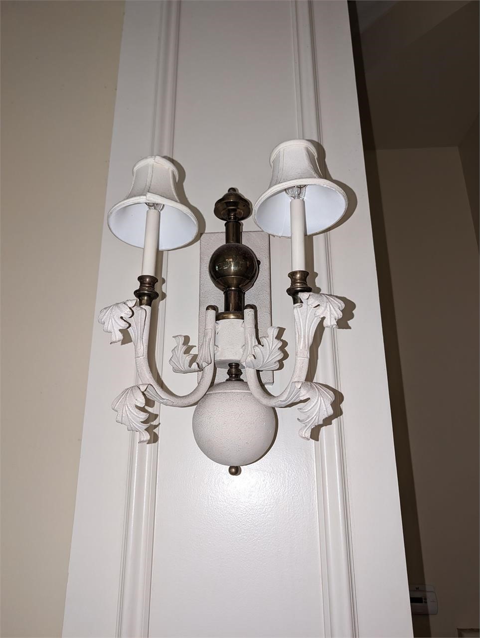 2 Pc. Wall Candlestick Style Sconce w/ Shades