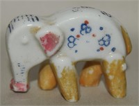 Vtg Deco Porcelain Elephant Figure 2 1/8" L
