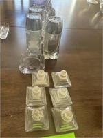 6 Sets of Salt & Pepper Shakers w/ash tray