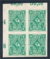 GERMANY #152 variety IMPERF BLOCK OF 4 MINT VF NH